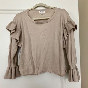 Boutique Ruffle Sleeve Sweater